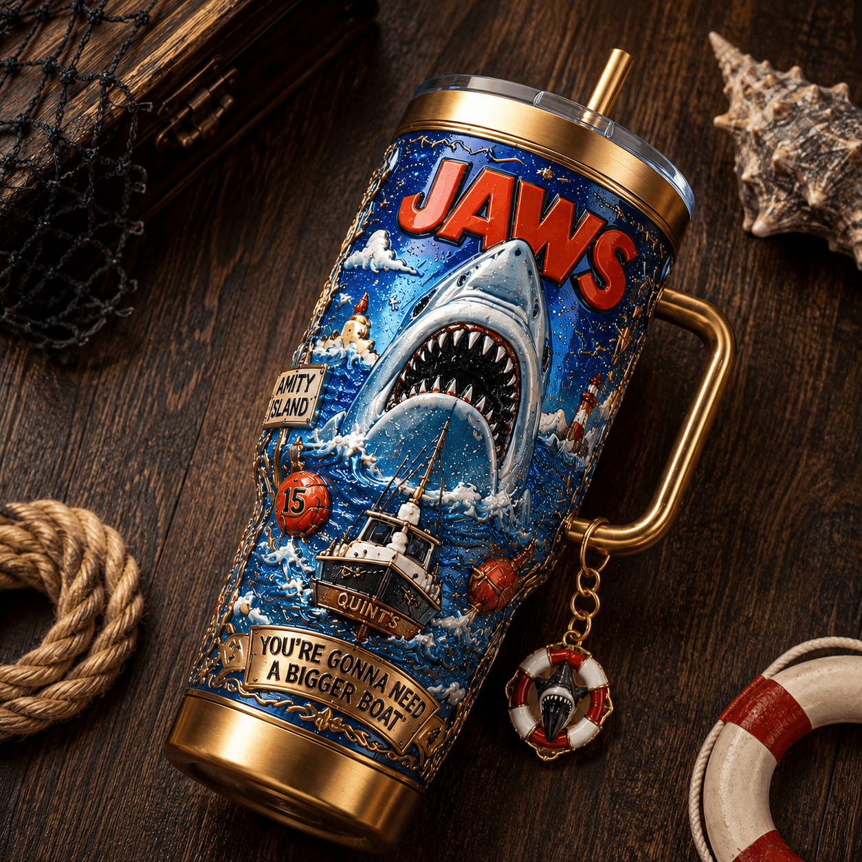 JAWS 40oz Tumbler With Handle TTNL