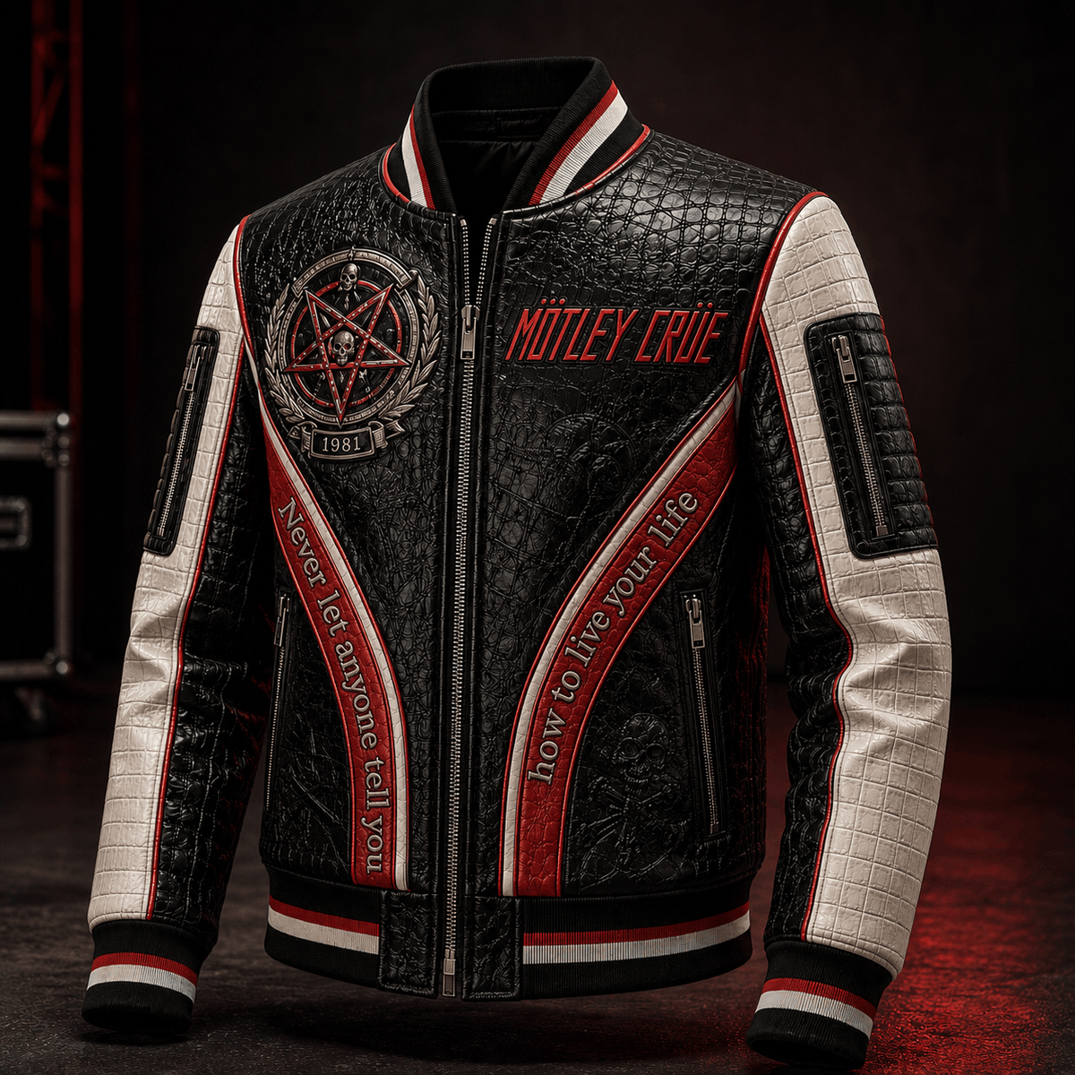 Premium MTLC Leather Zipper Jacket PVNA