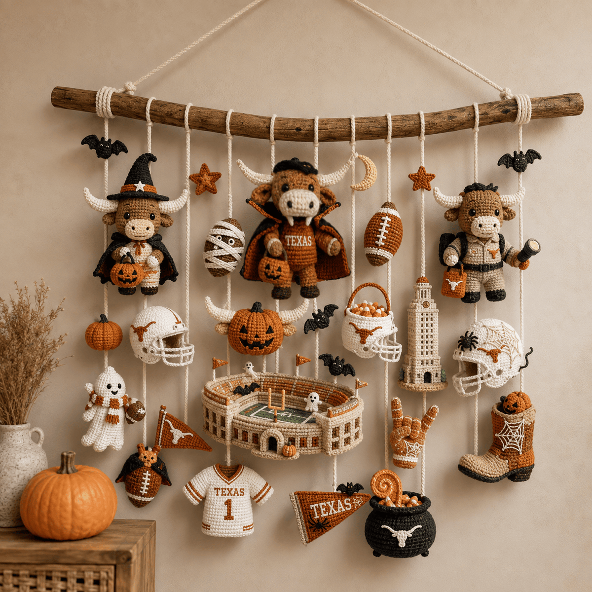 TLH Halloween Crochet Wall Hanging HTTT