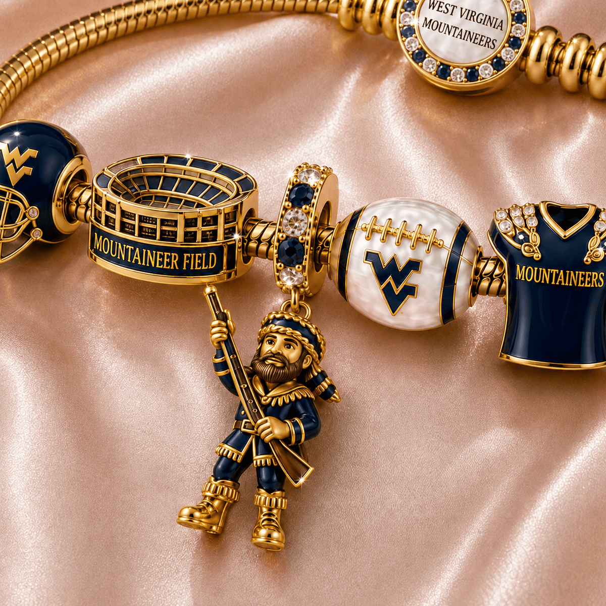 WVM Gold Charm Bracelet Set TMH